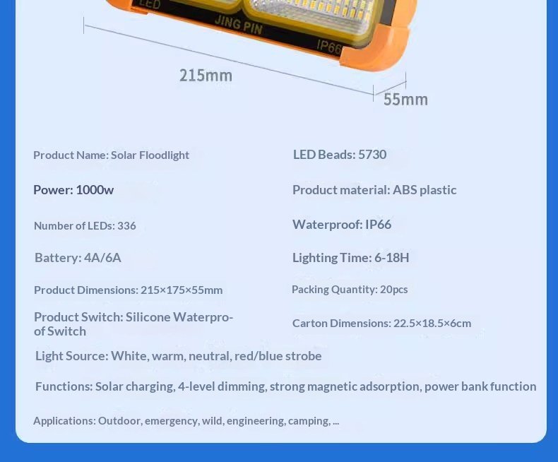 Stall Night Market Light Home Super Bright led Power Outage Emergency Light usb Charging Outdoor Camping Solar Lighting 095784e3d07f435397c9b40b017c26b7