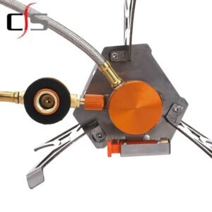 Portable Folding Camping Gas Stove, High Power 3-Burner Windproof Outdoor Stove for Hiking, Picnic, Backpacking