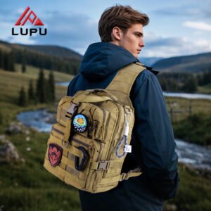 Tactical Sling Bag for Men, MOLLE Multi-functional EDC Chest Pack, Waterproof Oxford Cloth Outdoor Hiking Shoulder Bag