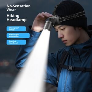 LED Rechargeable Headlamp, Motion Sensor Zoomable Headlight for Outdoor Camping, Hiking, Fishing