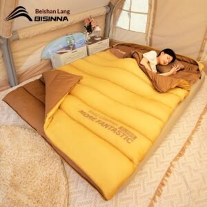 Beishan Wolf's new adult sleeping bag for outdoor camping, double winter thick blanket for home use, autumn and winter warm sleeping bag 220 * 150cm