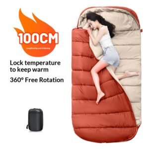 Outdoor sleeping bag, adult camping, winter thick warm sleeping bag, winter nap blanket, double car sleeping bag wholesale 200 * 100cm