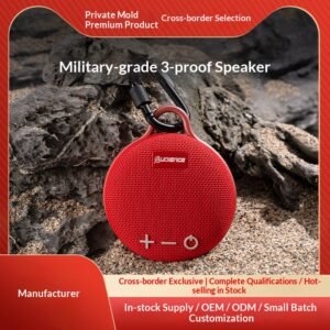 IPX7 Waterproof Portable Bluetooth Speaker, 360° Stereo RGB Light Outdoor Speaker for Shower, Camping, Home