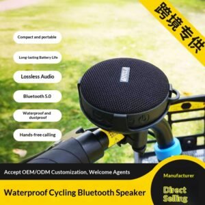 IPX7 Waterproof Portable Bluetooth Speaker, Bike Mount Suction Cup Outdoor Speaker for Cycling, Shower, Kitchen