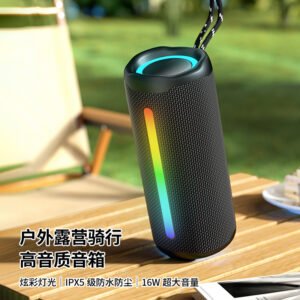IPX7 Waterproof Portable Bluetooth Speaker, TWS Wireless Mini Outdoor Speaker for Camping, Hiking, Beach
