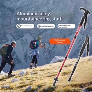 Hiking poles, canes, ultra light telescopic folding outdoor hiking poles, canes, hiking equipment, anti slip hiking poles, canes