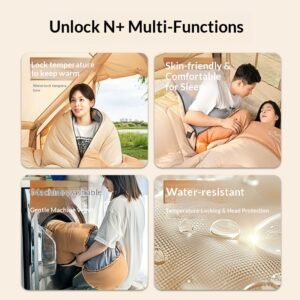 Sleeping bag adult winter thick cold proof outdoor camping four season universal car single office blanket 200 * 140