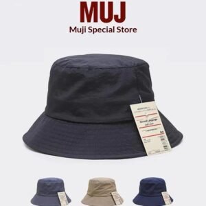 MUJ Quick-drying Fisherman's Hat Solid Color Big Head Flat Top Basin Hat Men's and Women's Korean-style Sunscreen Outdoor All-match