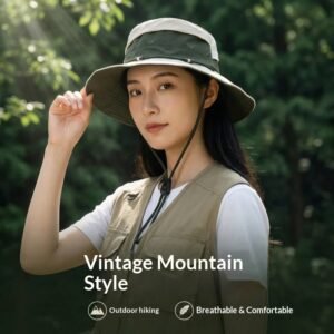 Summer Outdoor Fisherman Hat Men's and Women's Mountain-Style Quick-Drying Breathable Sun Hat Sun Protection Hiking